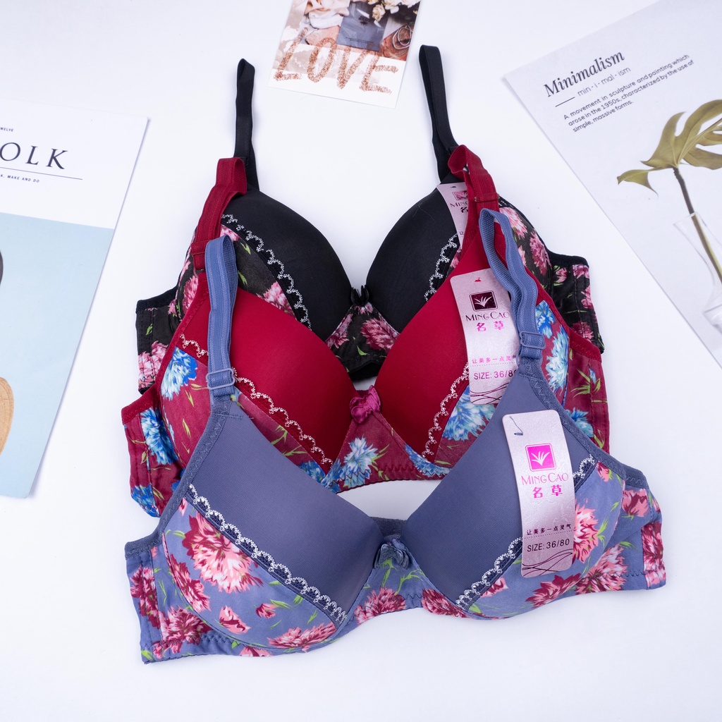 SF - BH XIANG CAO BH Busa Tanpa Kawat Kancing BRA Dewasa Dan Yayan GOOD QUALITY Size Besar-XIANG CAO 6633