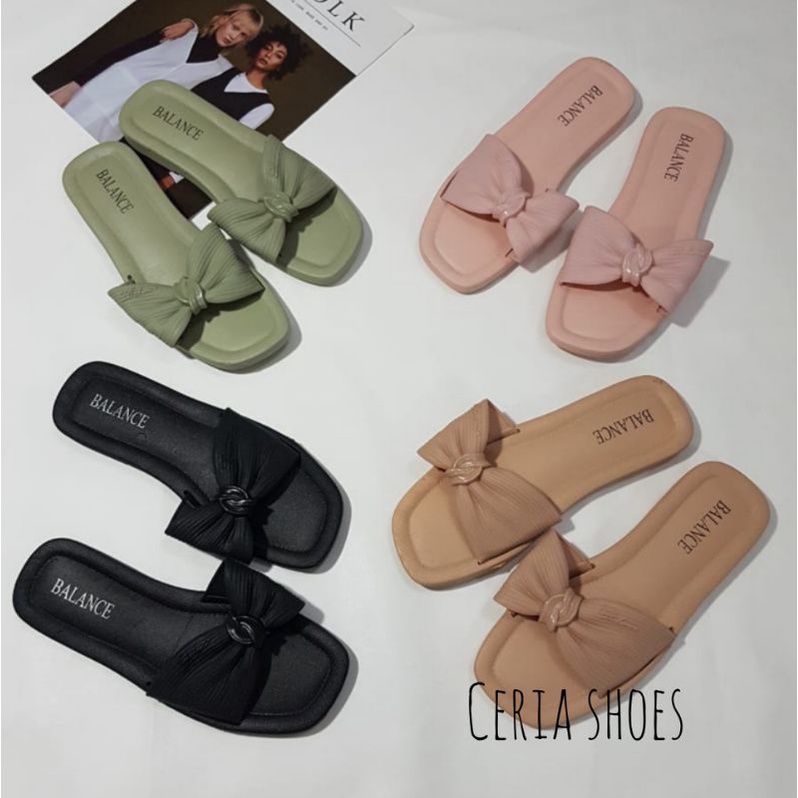 Sandal Slop Pita Wanita Karet Import 1236 Pita Jelly