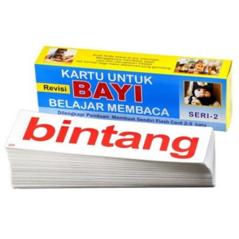 Kartu Baca Belajar Membaca 2 - FLASH CARD Bayi Belajar Membaca seri 2 - Flashcard