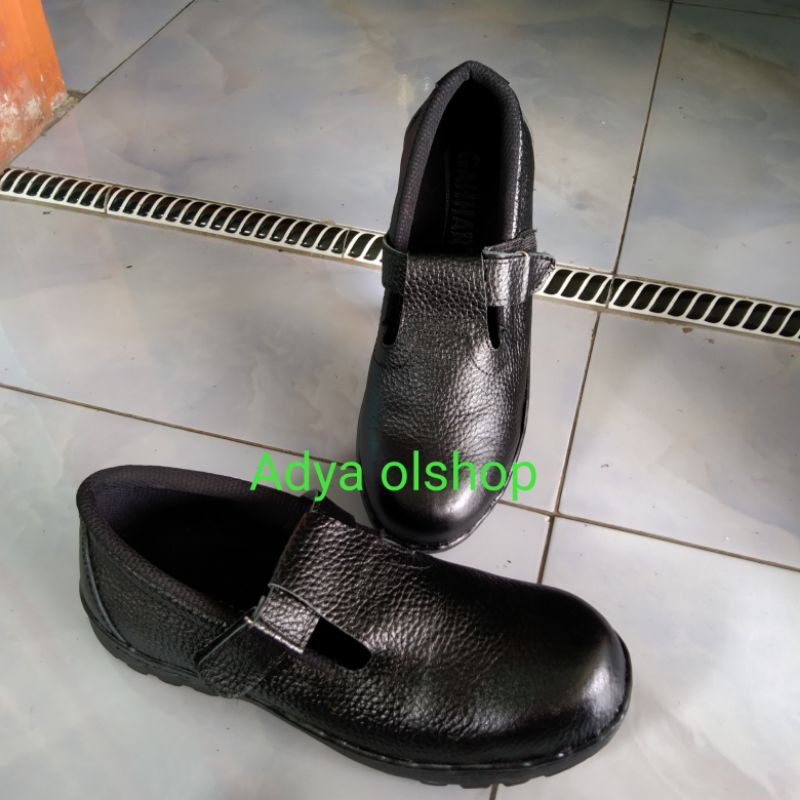 sepatu safety kulit asli sefty kretekan paskib