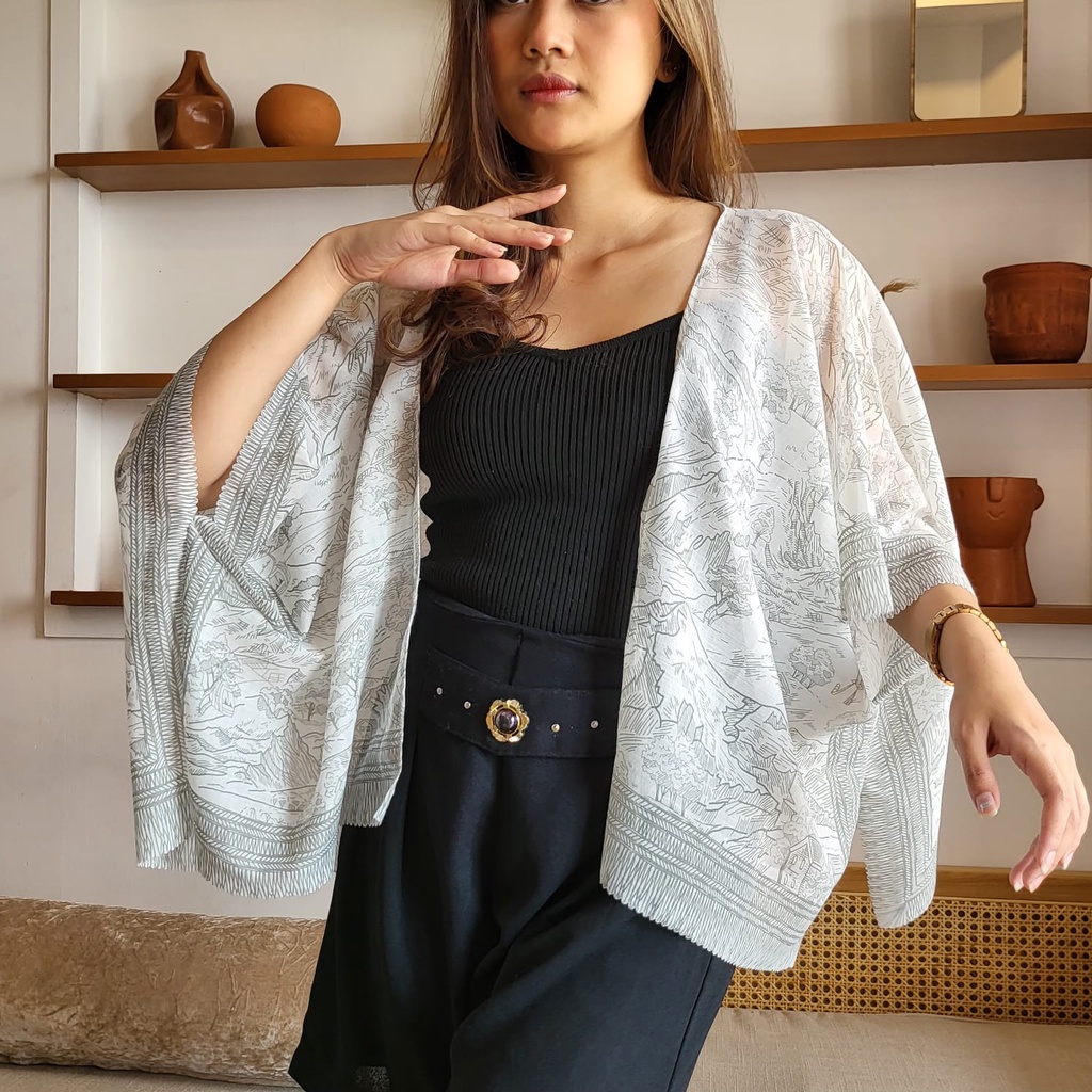 OUTER KIMONO BETWING SCARF/ Cardigan Scraft betwing / Luaran Scraft model kelelawar