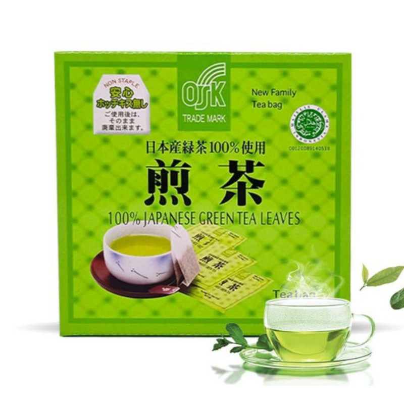 GREEN TEA JEPANG OSK TEH HIJAU JEPANG ASLI 1 BOX ISI 50 SACHET