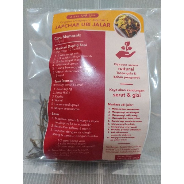 

Japchae Ubi Jalar Korea (75gr)