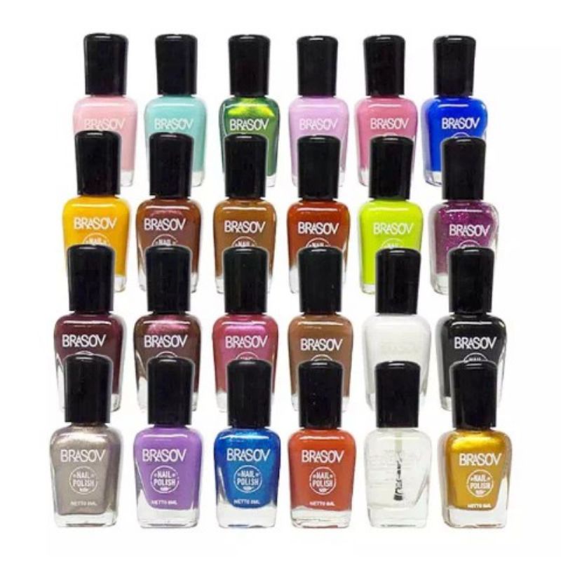 Kutek Brasov Warna Halal Murah 8ml | Cat Kuku Nail Polish 8ml BPOM