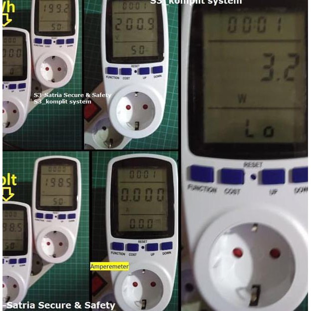 Alat Ukur Power Listrik digital Kwh volt Ampere meter PLN Genset
