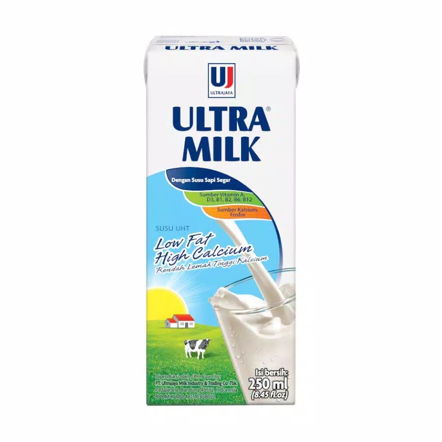 

Ultra Milk Susu UHT Low Fat Plain 250 ml
