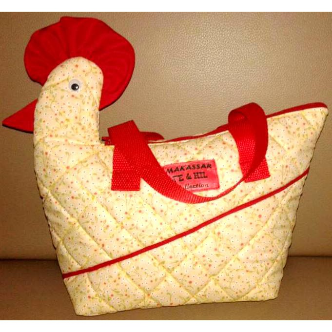 Tas ayam kuning bunga-bunga