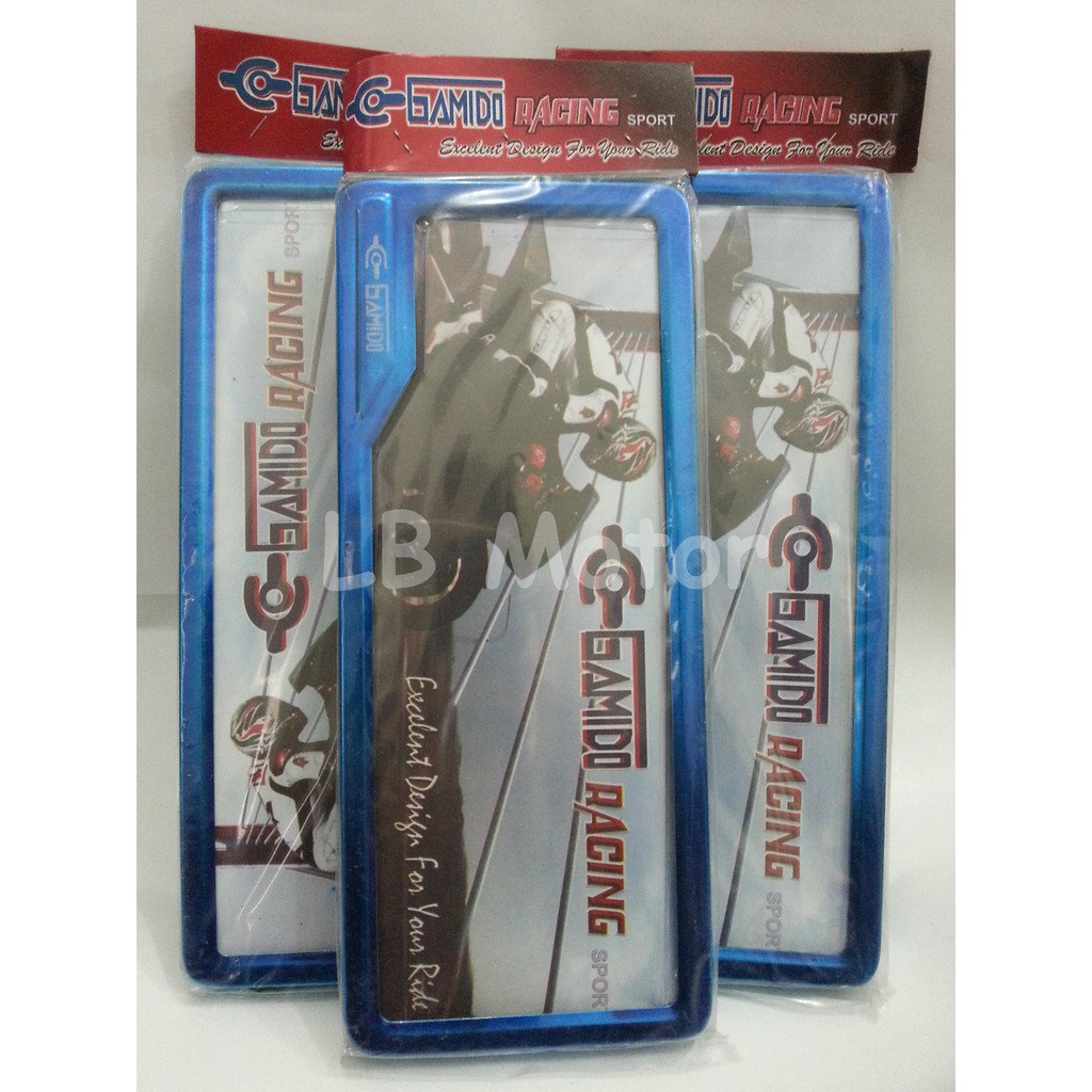Cover  Plat Nomor Motor Seng Gamido Biru