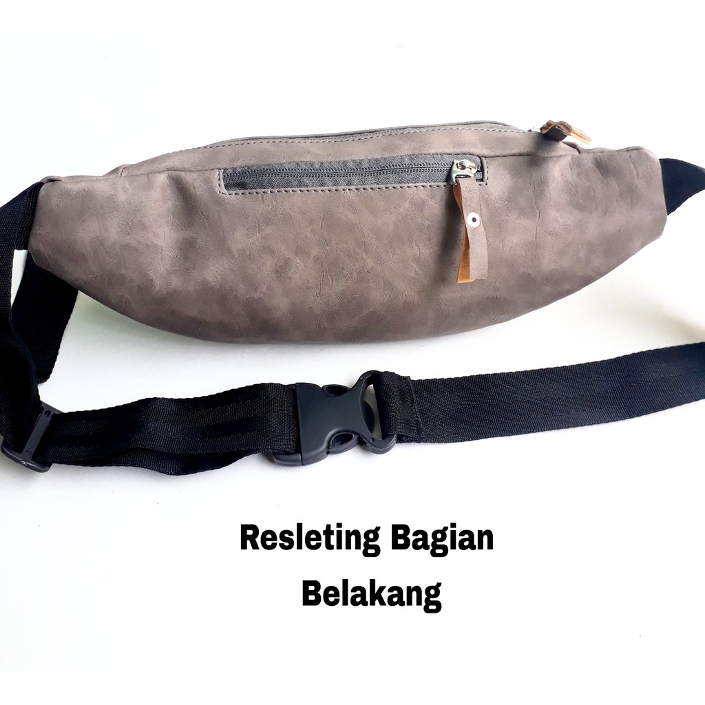 Tas Pinggang Pria Waistbag Kulit Sintetis pria wanita