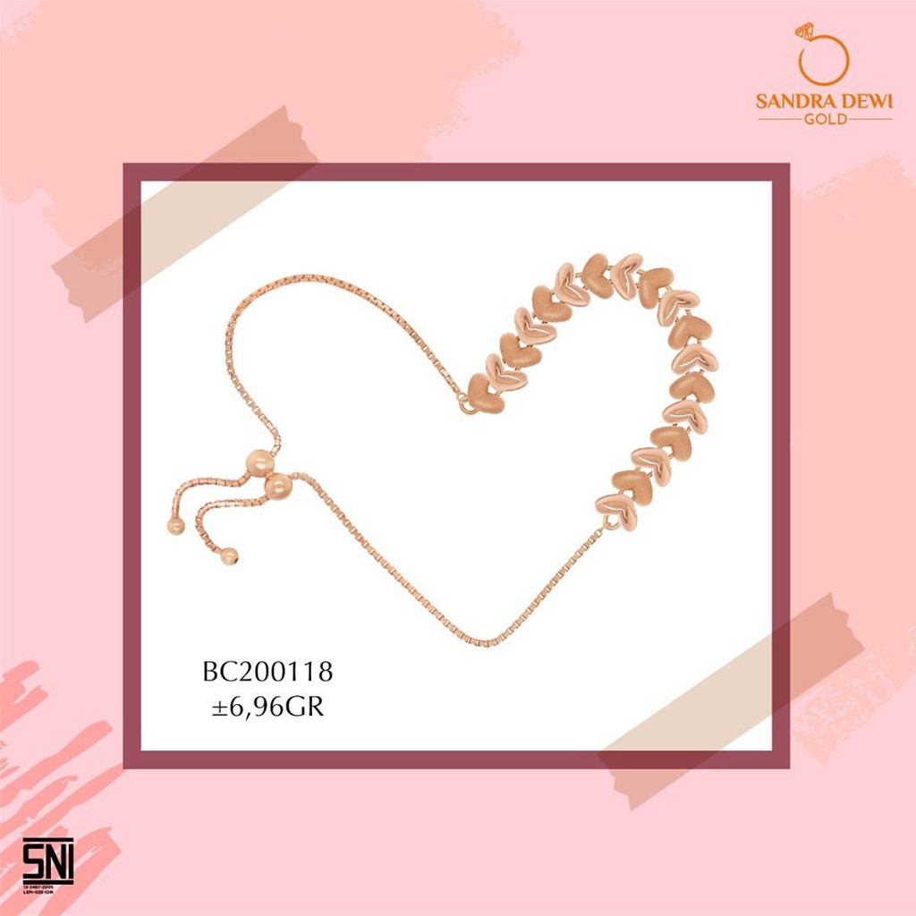 Gelang Sandra Dewi Gold Valentine Golden Love Collections BC200118