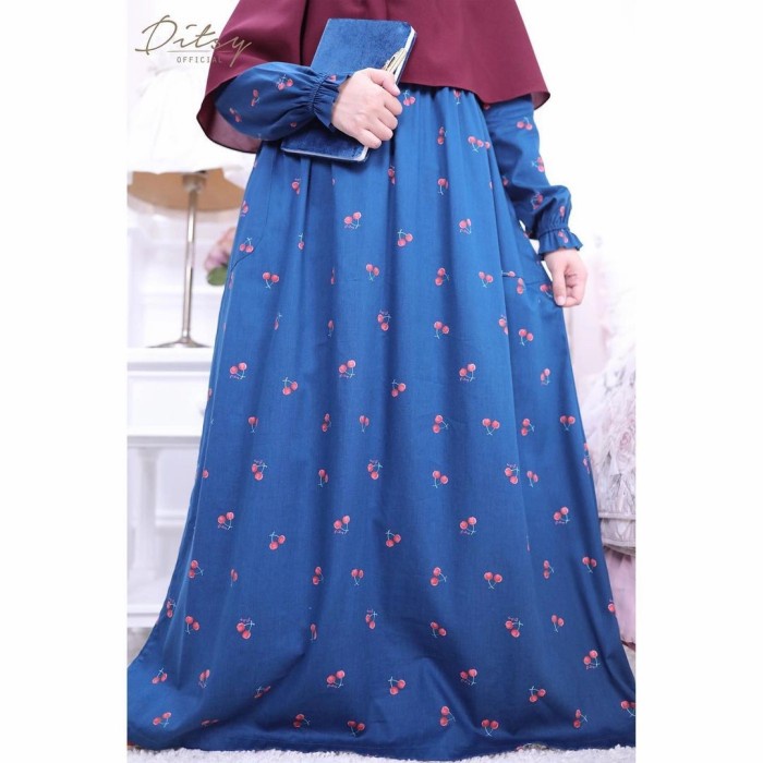 TERLARIS Ditsy Nightgown size S M XL Cherry Navy Kalmio Rosalie - Rosalie XL