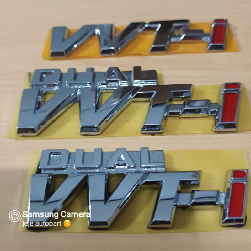 emblem tulisan logo DUAL VVTI VVTI ORIGINAL ASLI