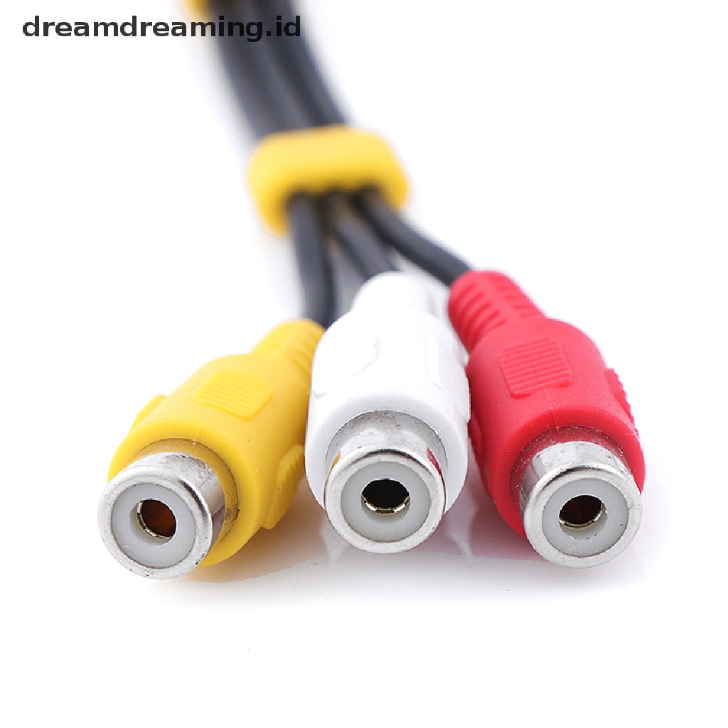 1 Pc Kabel adapter audio video AV mini aux 3.5mm male to 3 RCA female