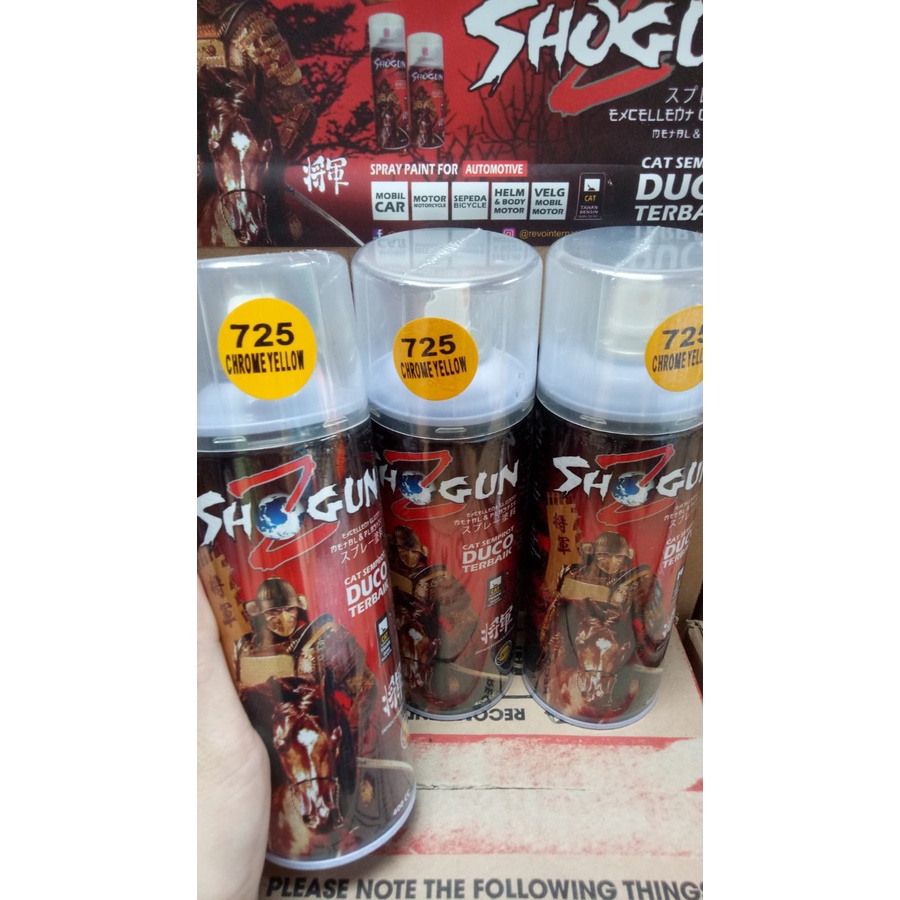 pilox pilox cat semprot duco shogunz shogun chrome yellow 725 400cc