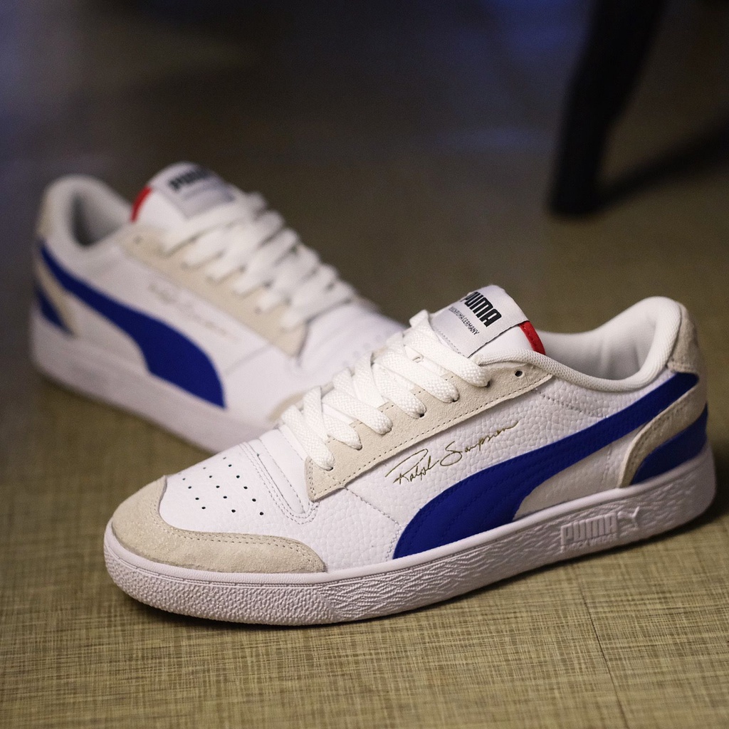 PUMA RALPH SAMPSON LEATHER LOW WHITE BLUE