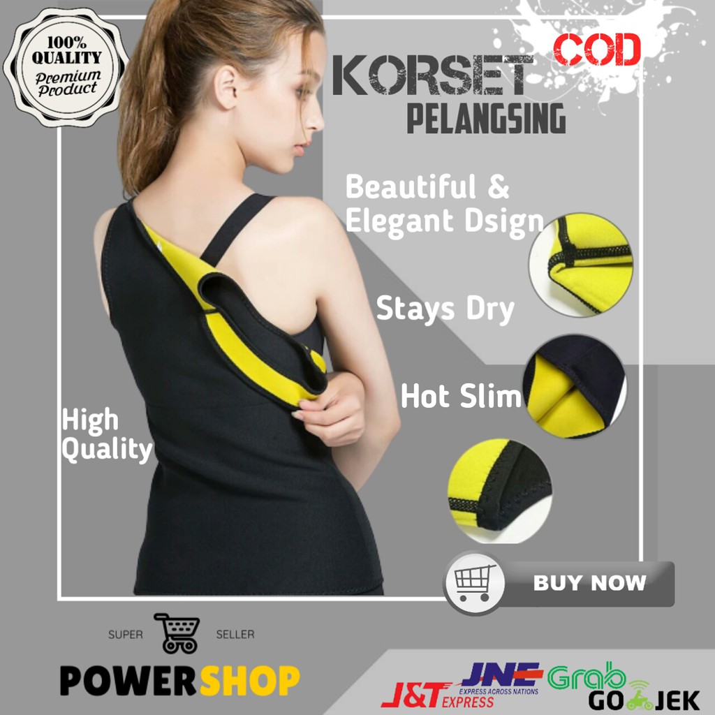 TANKTOP SAUNA PENGECIL PERUT BUNCIT KORSET BAJU GYM WANITA PELANGSING  NEOTEX CORSET ORIGINAL