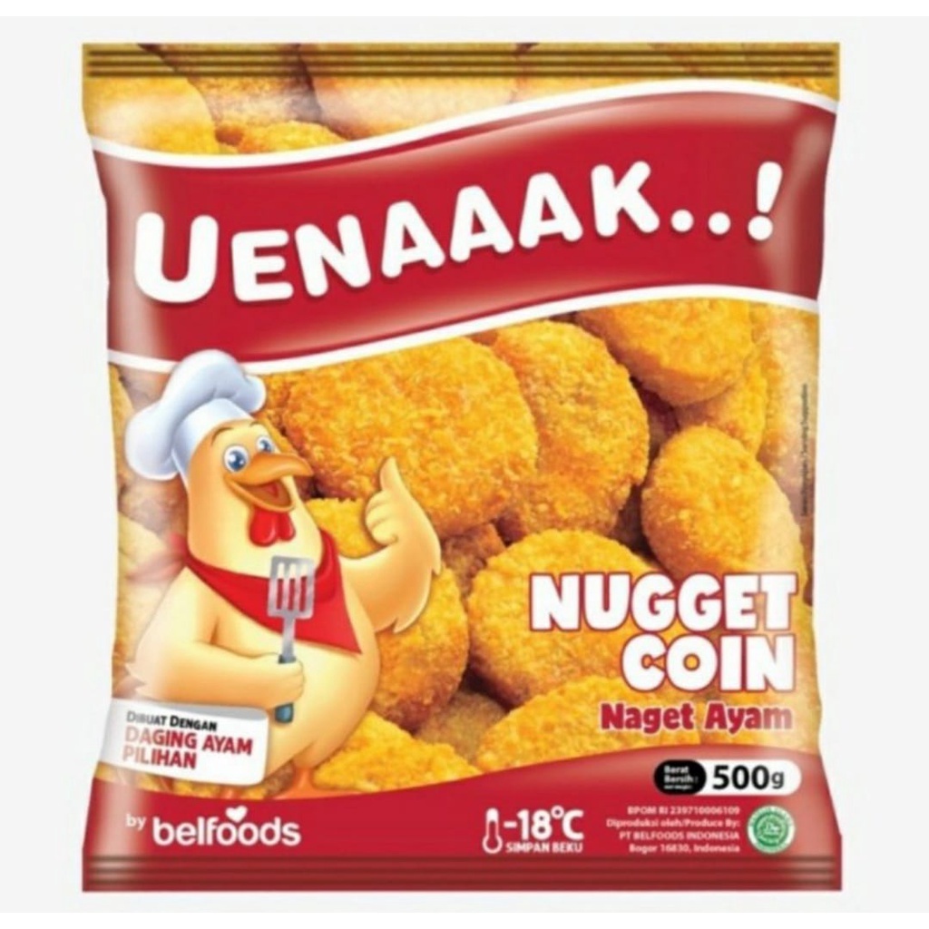 Jual Belfoods Uenaakk Small Nugget Coin Nugget Ayam G Shopee