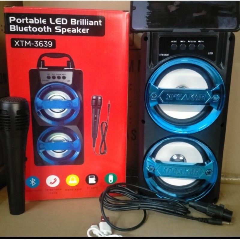 Promo SPEAKER KARAOKE XTM 3639  - Speaker bluetooth karaoke BONUS MIC