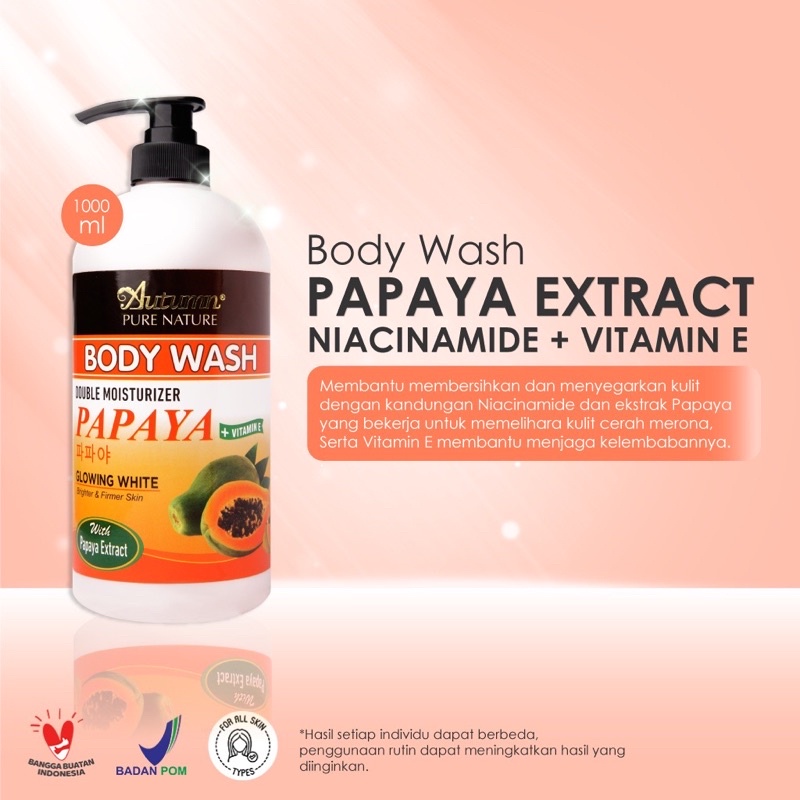 BODY WASH AUTUMN VARIAN PAPAYA BPOM 1000ML