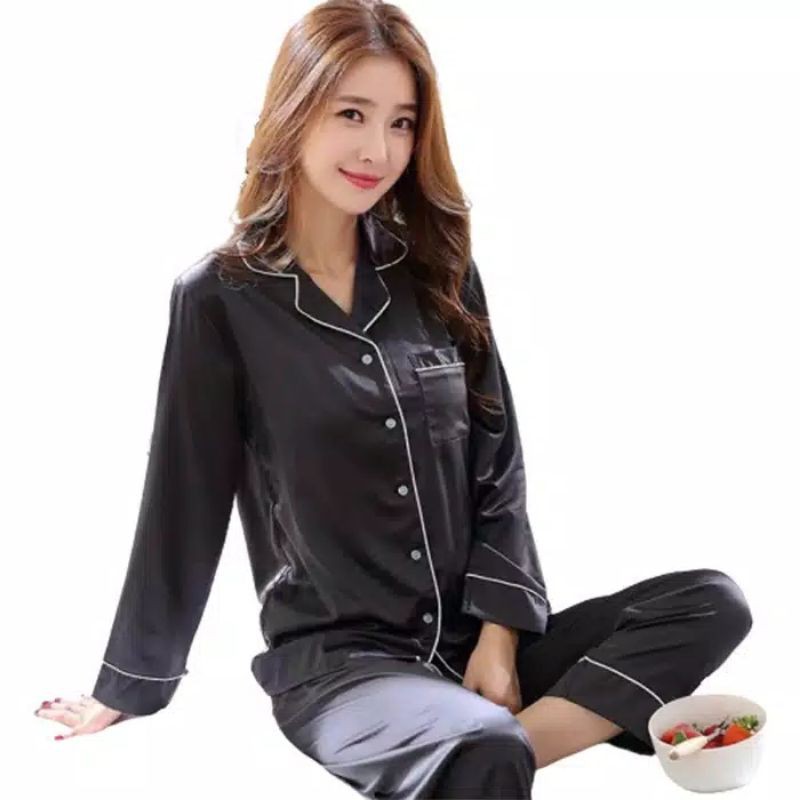 Piyama Wanita Set Pp Satin Embos L Fit XL