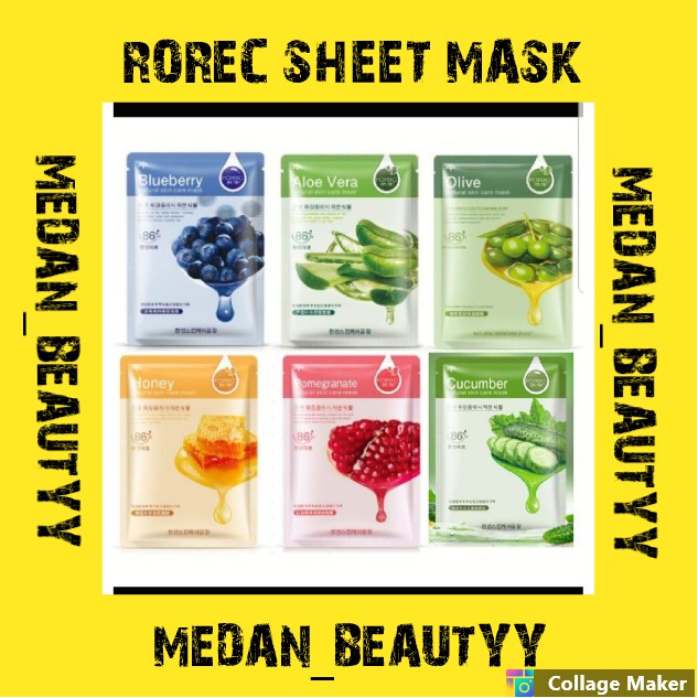 SHEET MASK HCHANA - ROREC SHEET MASK - MASKER TISSUE ROREC BUAH