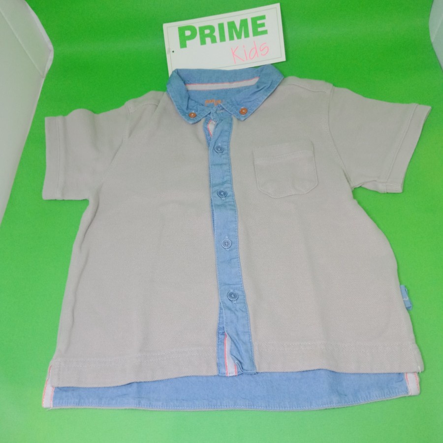 preloved baju anak chateau de sable shirt khaki 24 month