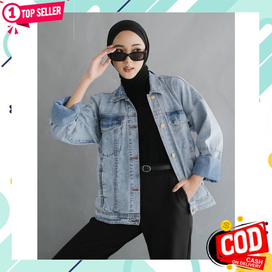 Ab761967 Tie Dye Fashion Jaket Jacket Denim Jeans Wanita Korea Import Lilac Ungu Purple Oversize Myr