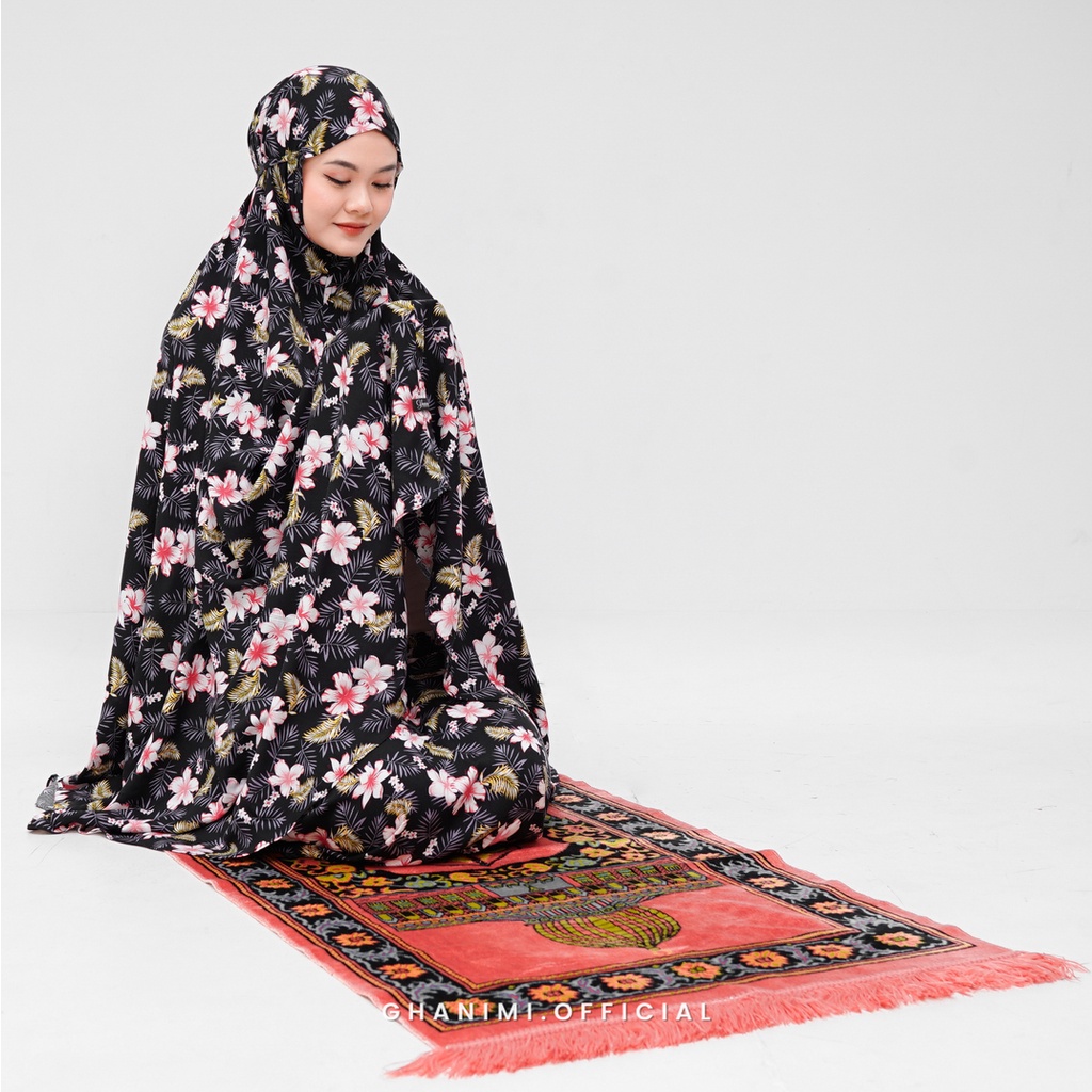 Ghanimi - Grania Prayer Set / Mukena Rayon Motif murah