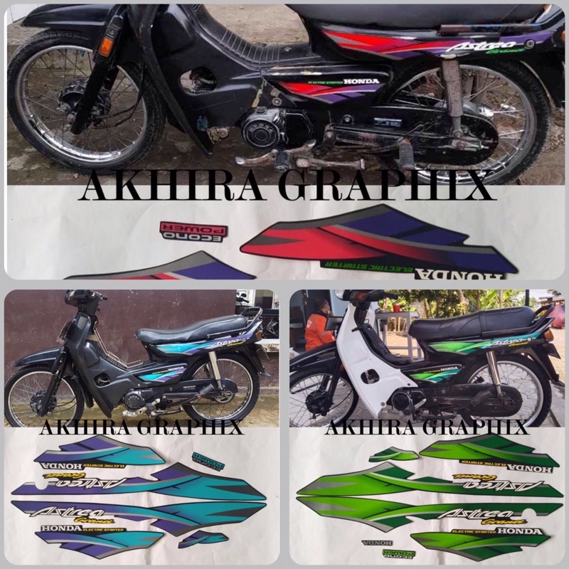 Stiker striping astrea grand tahun 1996-1997 96 97 lis polet motor