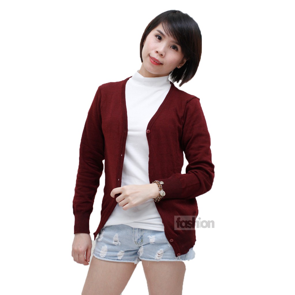 Cardigan Basic - Baju Rajut Cardy Outer Premium -  Rajut Wanita TERLARIS