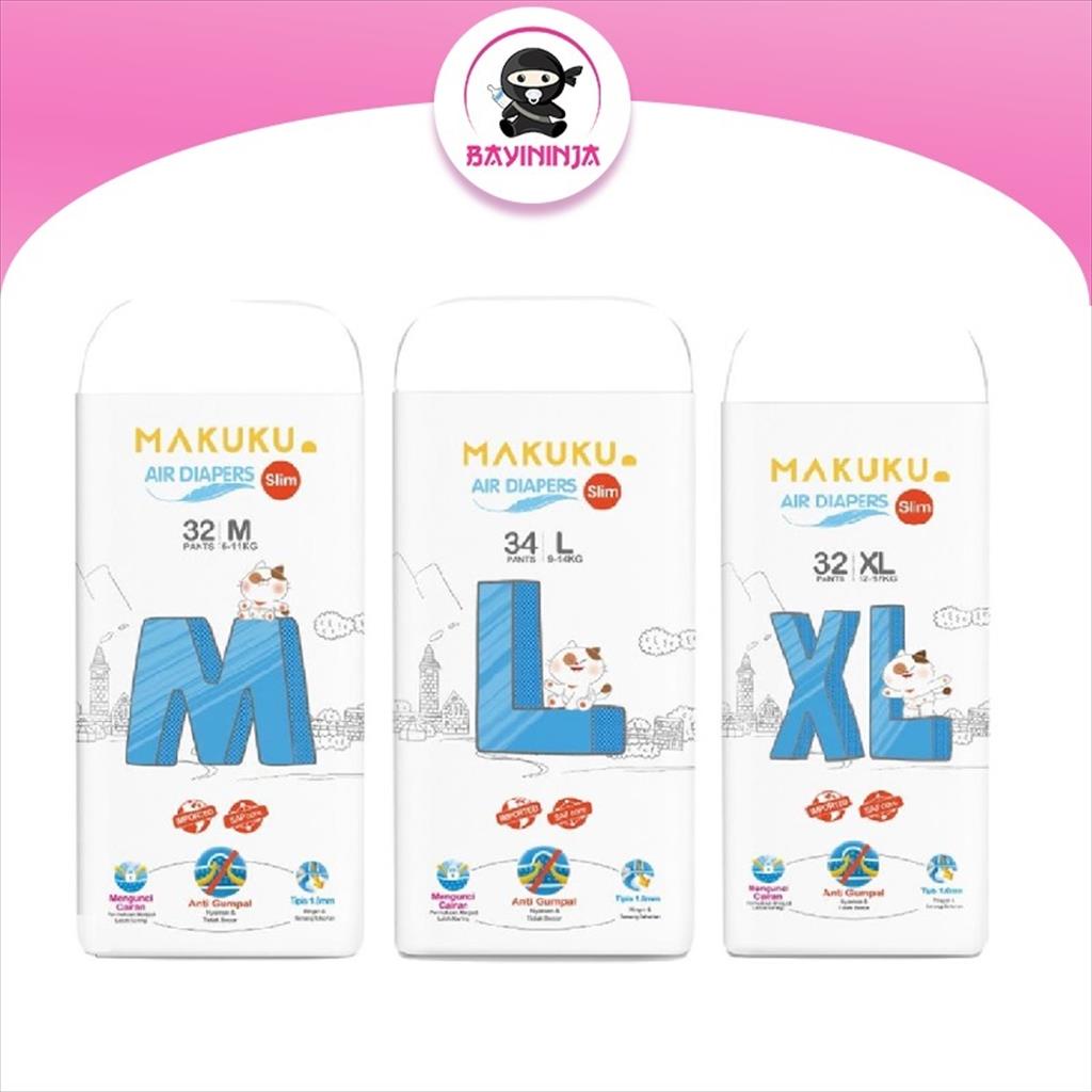 MAKUKU Air Diapers Slim Pants M32 L34 XL32