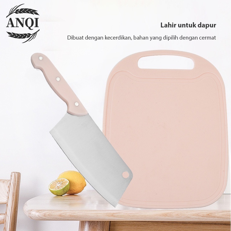 ANQI 1888 Korean Set Pisau Dapur Lengkap Grinder Peeler Chef Knife Cleaver Knife 5 Pcs in1 VS-1843