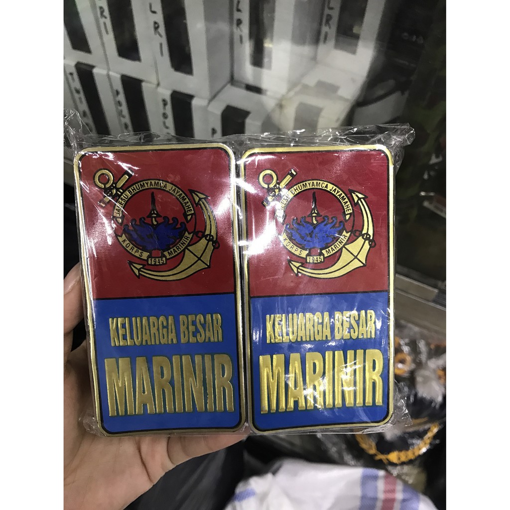 Sticker Plat Marinir (Jangkar) | Sticker Plat | Stiker Mobil Plat Marinir