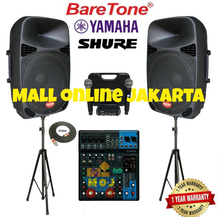 Paket karaoke Baretone speaker aktif 15 inch outdoor aktiv sound