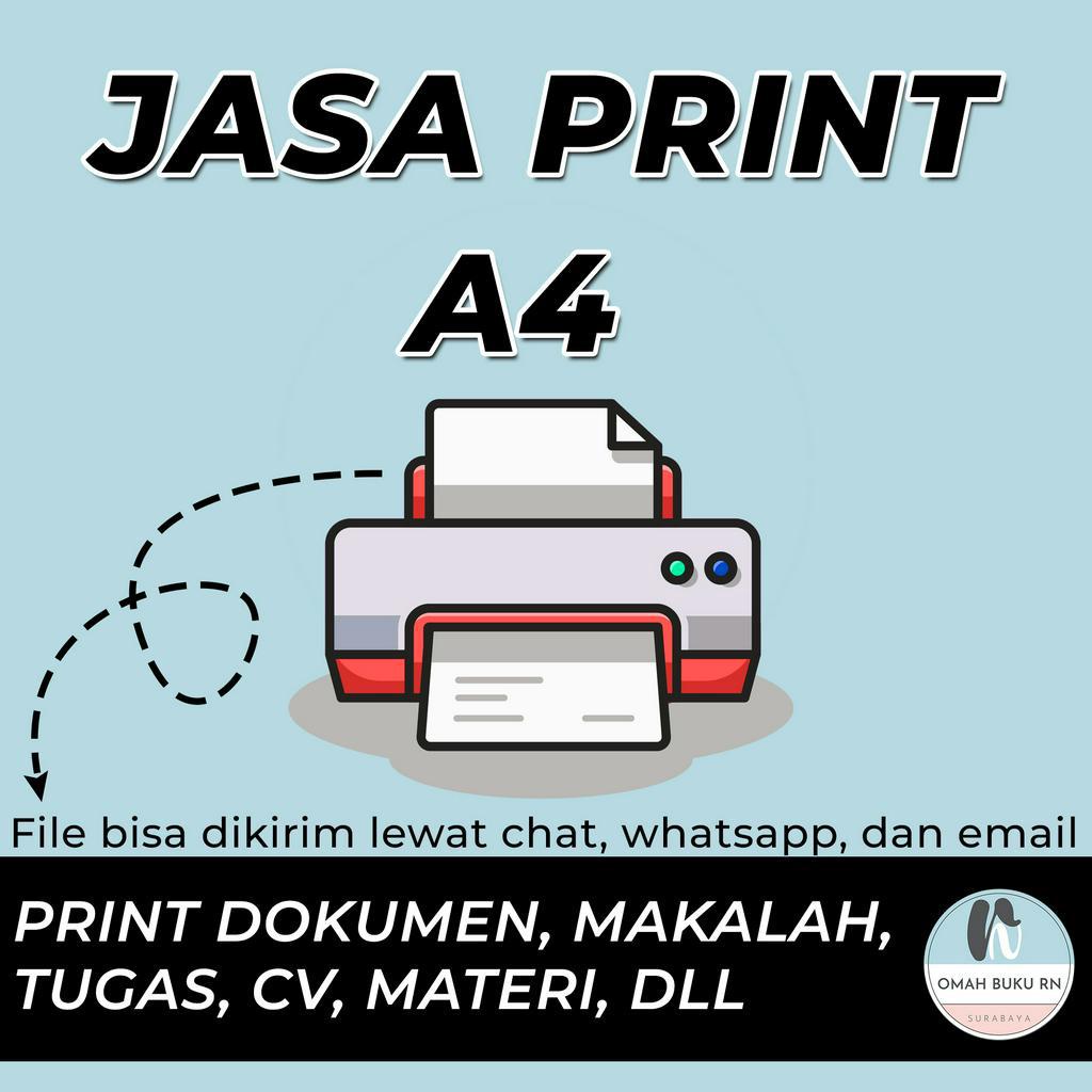 

Jasa Print / Cetak Dokumen HVS A4 Hitam Putih/warna Cepat, Murah, dan Berkualitas
