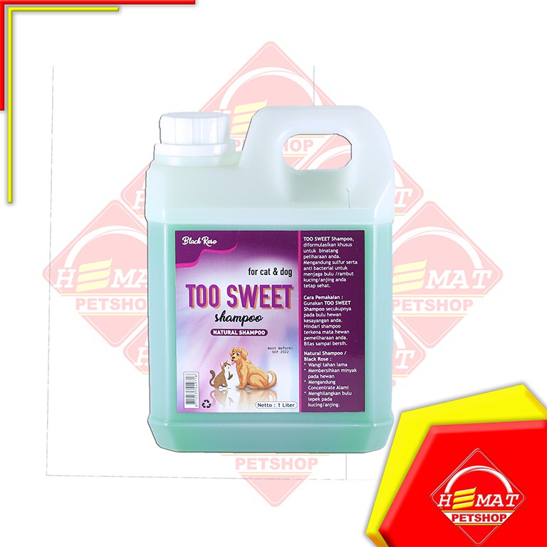 Shampo Shampoo Hewan Kucing anjing cat n dog Murah TOO SWEET 1 Litter