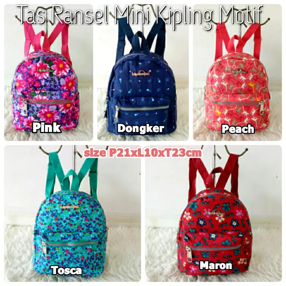 Kp8340 Tas Ransel Mini Kipling Motif