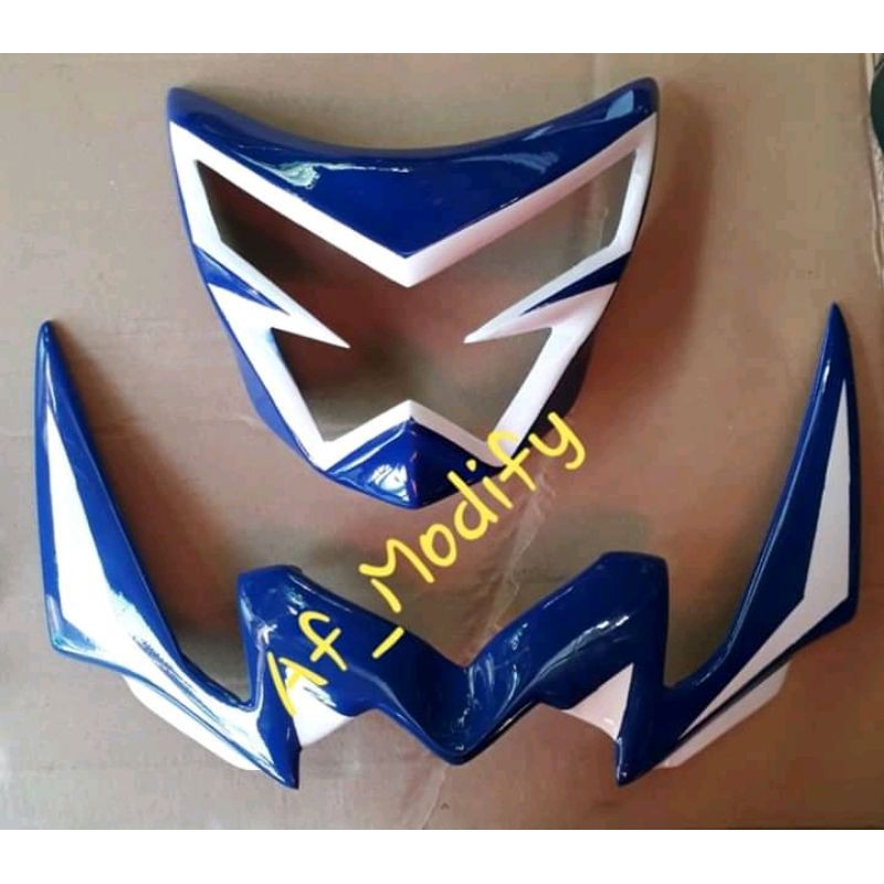 (BEST QUALITY)  1 set variasi mx new 135 cover lampu depan + winglet mx new 135