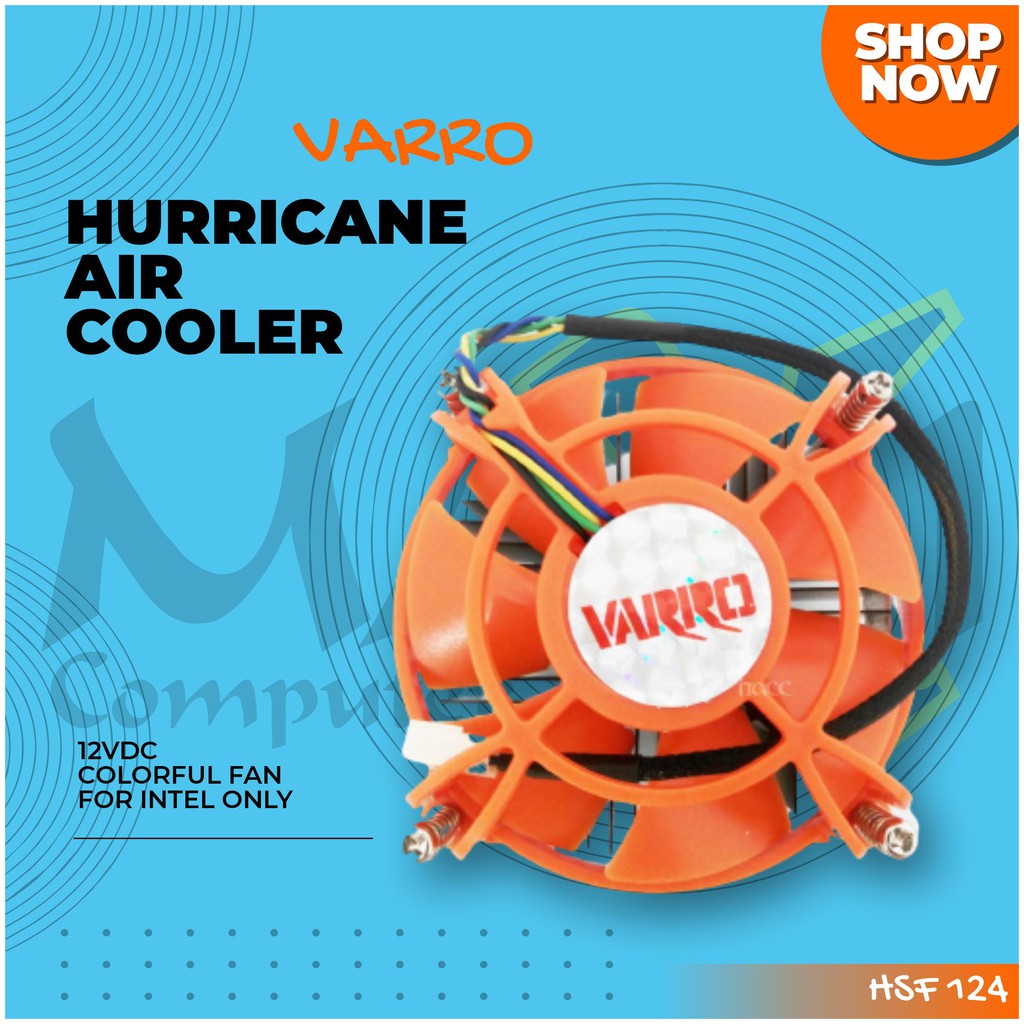 Varro Hurricane 65W Intel Socket LGA775 Heatsink Fan CPU Cooler