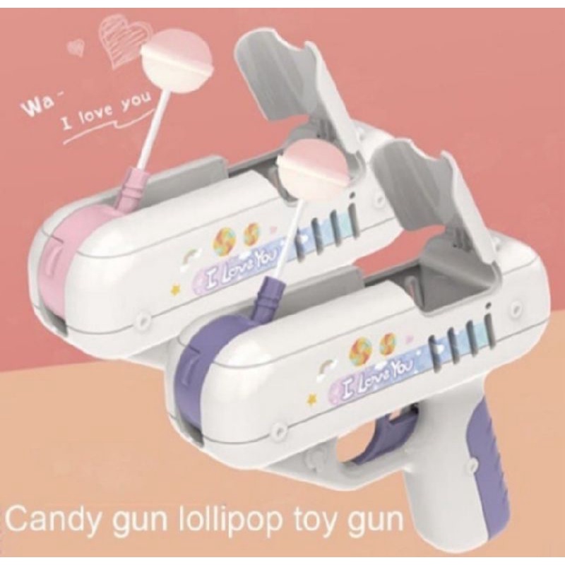 Mainan Pistol Permen Lolipop/Tembakan Lolipop Permen/Candy Gun