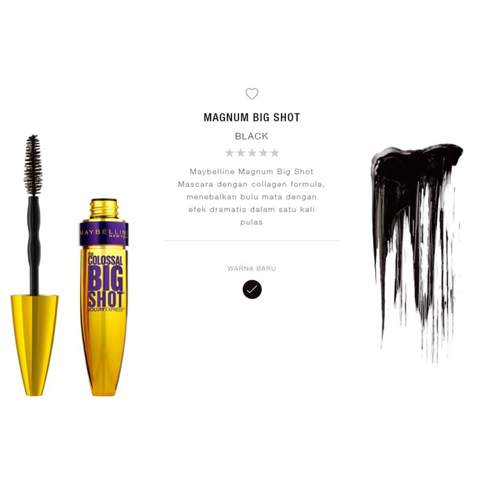 ❤️Glamouroseshop❤️ Maybelline MAGNUM &quot;BIG SHOT&quot; 10ml