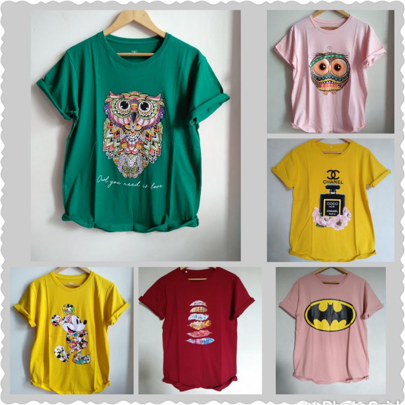 KAOS XL LD100 oversize bigsize jumbo Combed murah LUCU