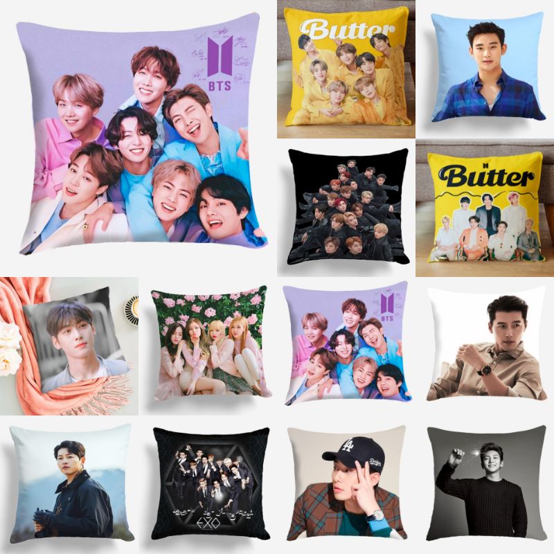 BANTAL SOFA PRINT MOTIF ACTOR / ARTIS KOREA HYUN BIN / BTS / PARK SEO JOON / JI CHANG WOOK / CHA EUN WOO / BLACKPINK / NCT / SONG JONG KII / SONG KANG 40X40 CM