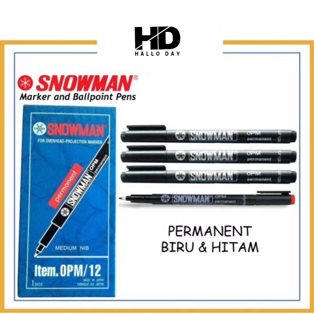 

Snowman Spidol OPM Permanen/Kaca/Plastik/Marker Permanen