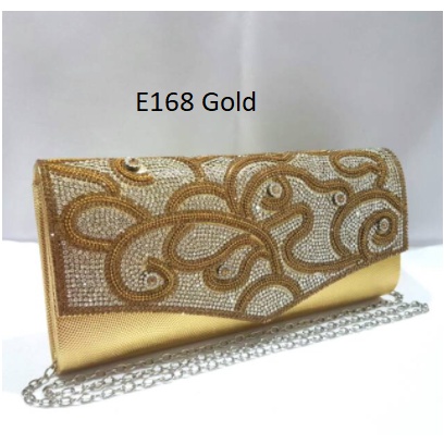 Clutch Pesta Farnell Dompet  EnvelopeKondangan Wanita Import Rhinestones Kristal Berlian Mewah