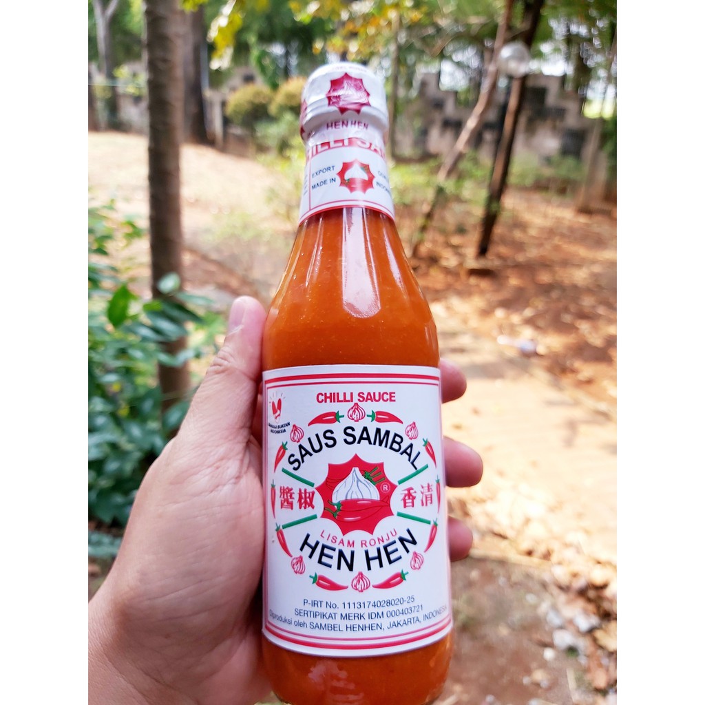 

Sambel HenHen Saus Sambal pedas Saos Cabe hen hen 340 mL kemasan botol kaca