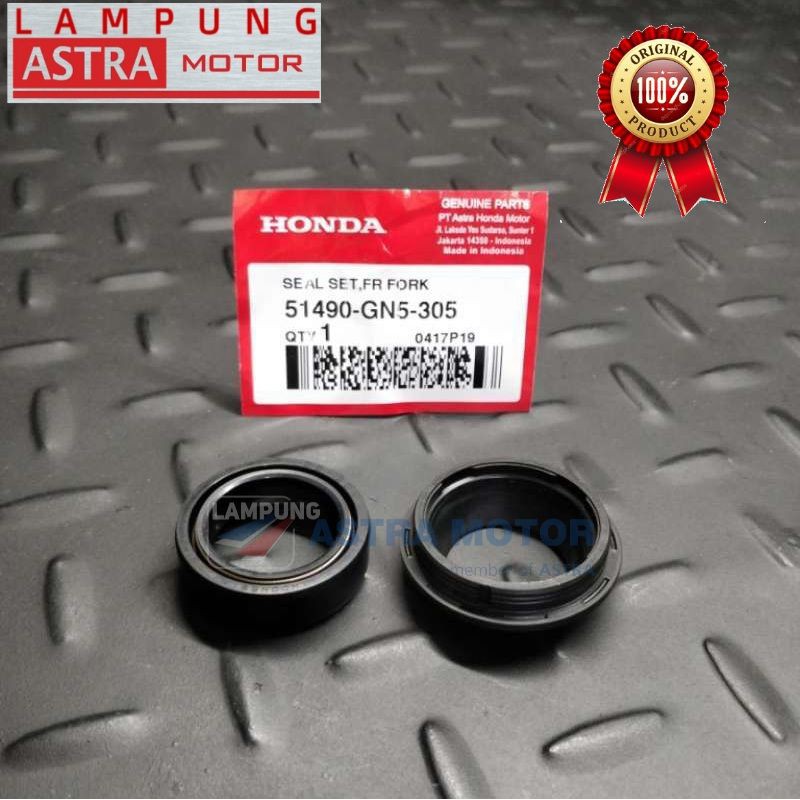 SEAL SIL SHOK SHOCK DEPAN PLUS DEBU GRAND BEAT SUPRA VARIO SCOOPY REVO ORI ORIGINAL AHM 51490GN5305