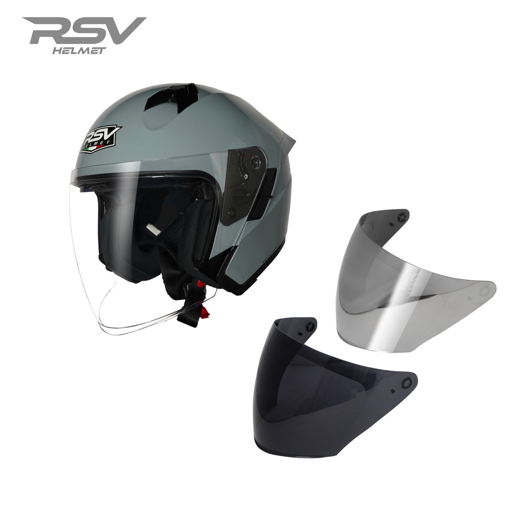 HELM RSV SV300 MODERN GREY BUNDLING VISOR DARKSMOKE / IRIDIUM SILVER