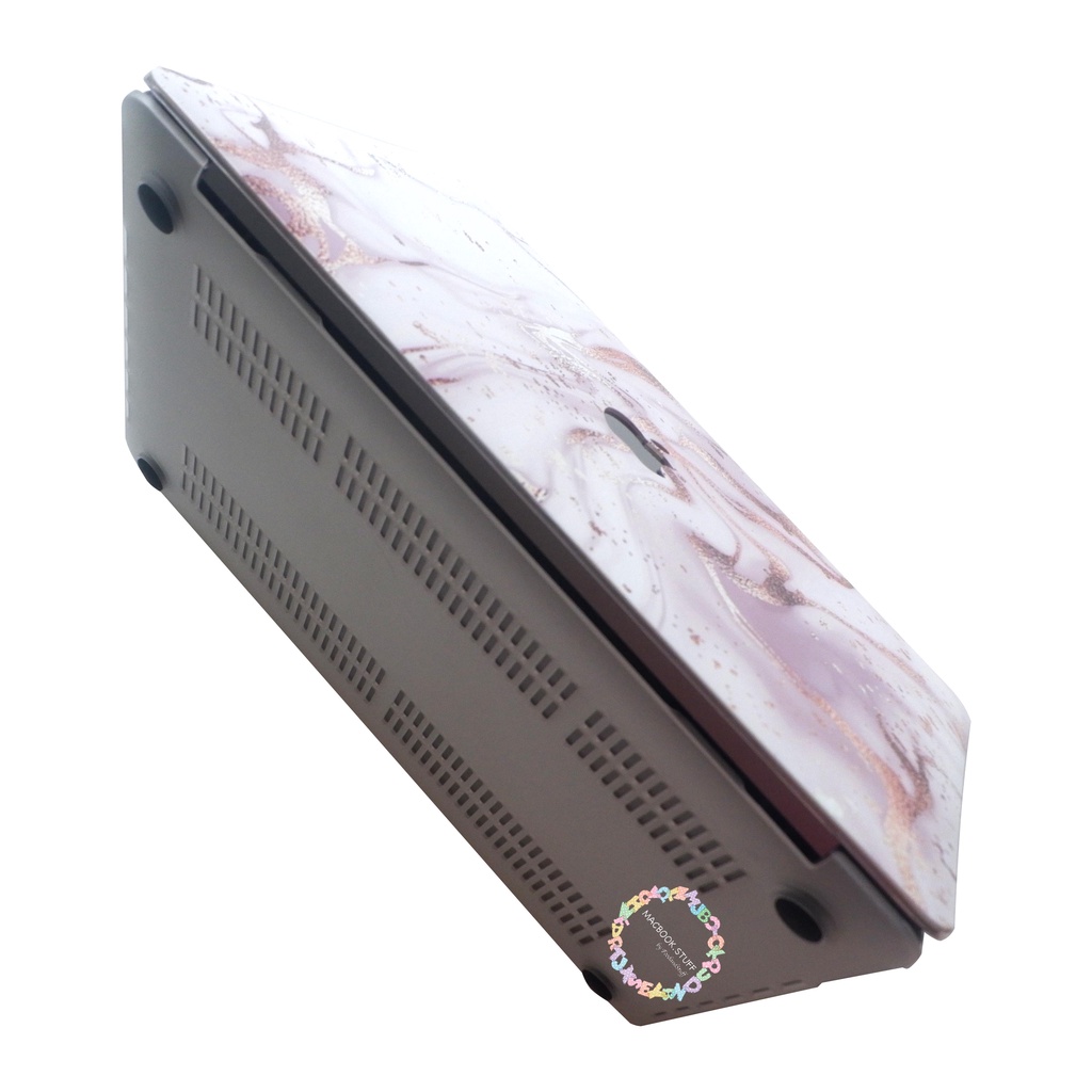 CASE MACBOOK Case DRW MARBLE ROSEGOLD NEW AIR PRO RETINA 11 12 13 14 15 16 INCH NON /  WITH CD ROOM / TOUCHBAR / TOUCH ID / M1 2020 2021 2022