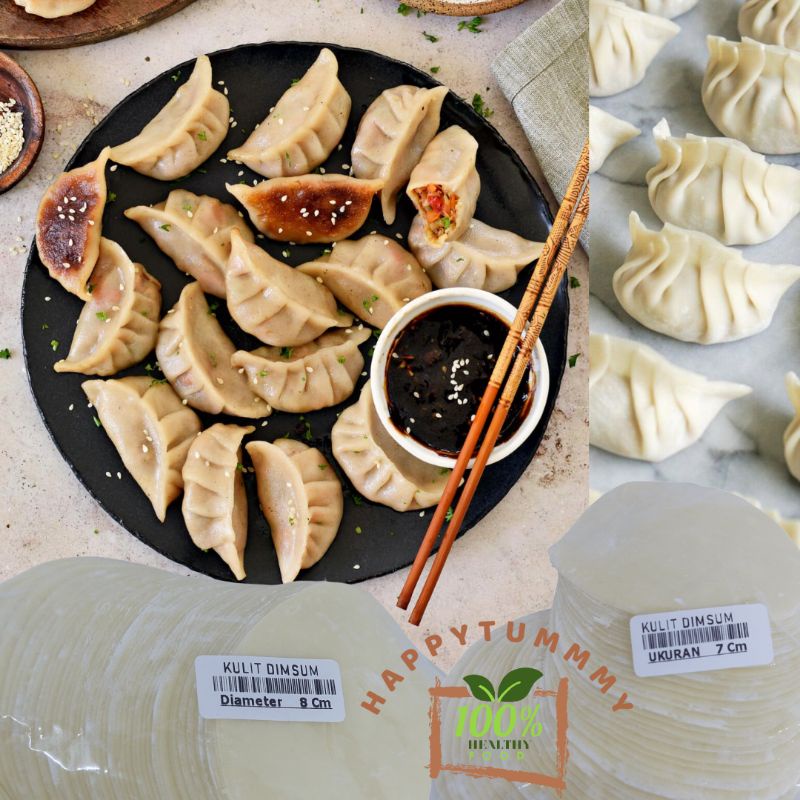 HPT - Kulit Gyoza / Dimsum / Siomay / Swekiau/Kulit Pangsit Tipis Bulat Murah Halal